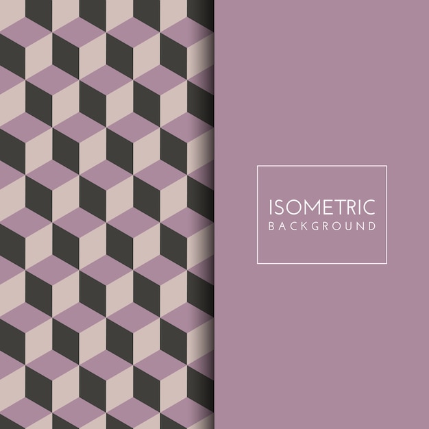 Isometric cube pattern background 