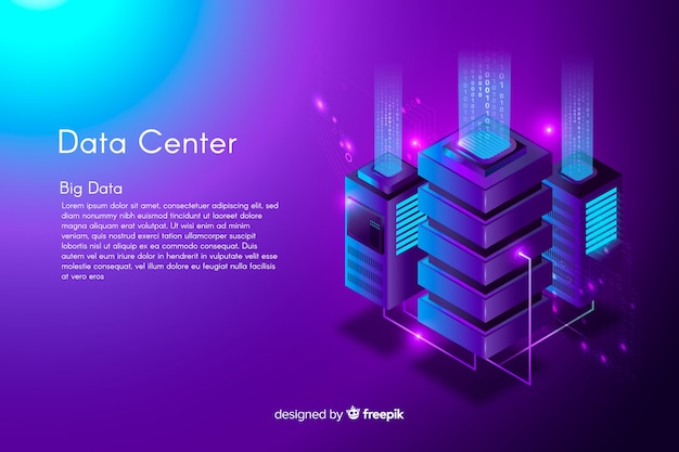 Isometric data center background