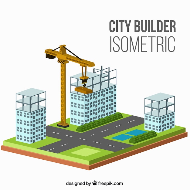 Free Vector isometric design of construction 