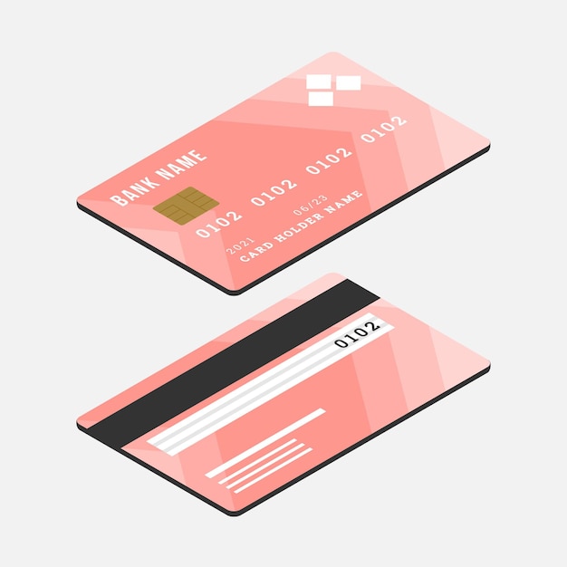 Isometric design of credit card