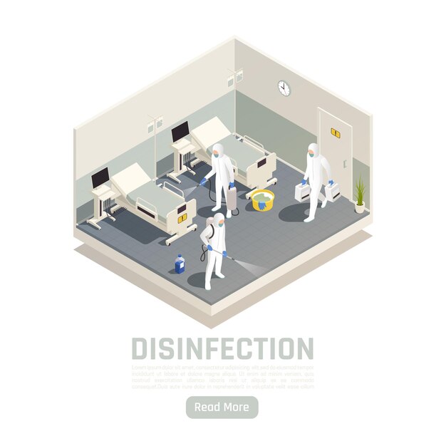 Isometric disinfection banner