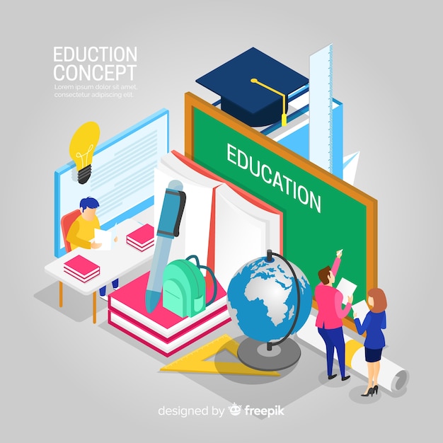 Isometric education background