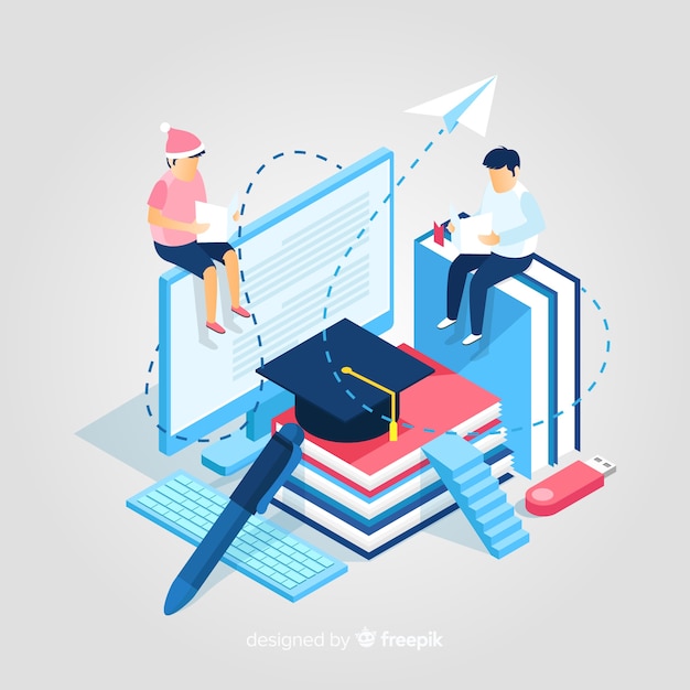 Isometric education illustration