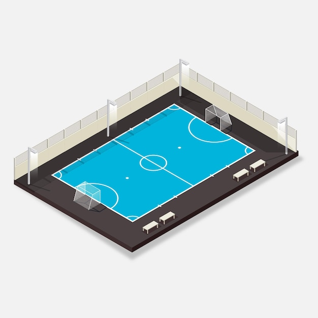 Isometric futsal field