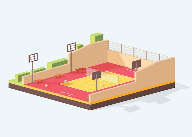 Isometric futsal field