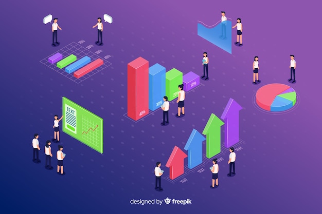 Isometric infographic elements