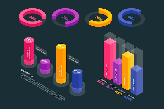 Isometric infographic template