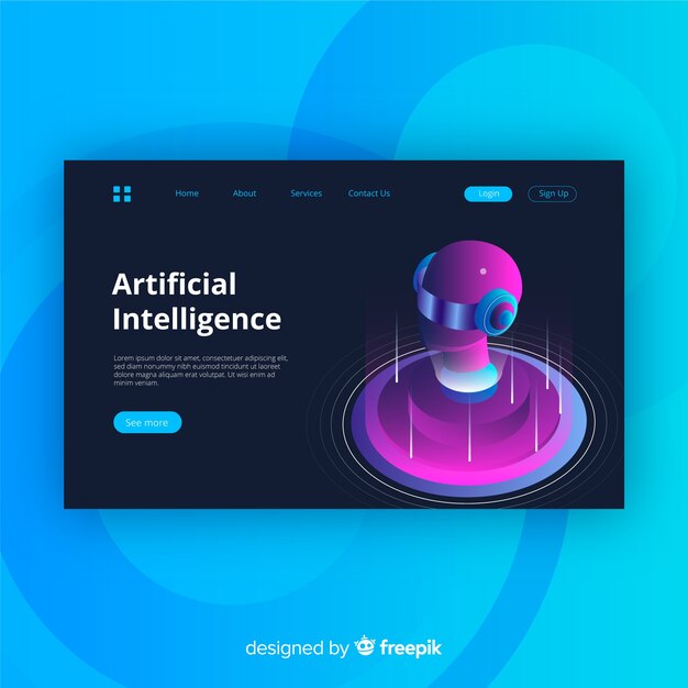 Isometric landing page