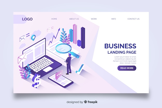 Isometric landing page