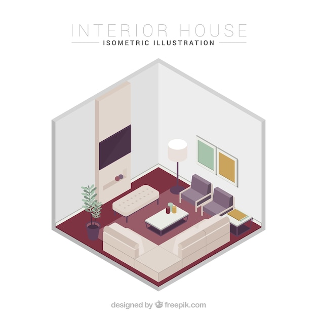 Isometric living room