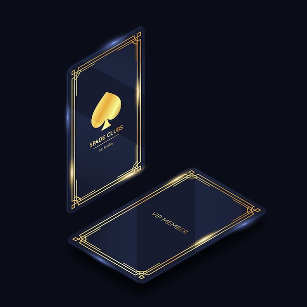 Free Vector isometric luxurious vip card template