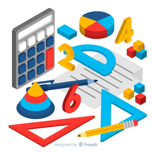 Isometric maths material background