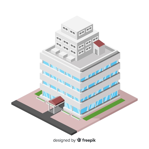 Isometric office building