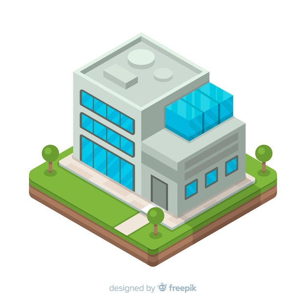 Isometric office building