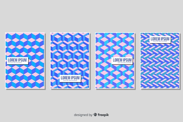 Isometric pattern brochure pack