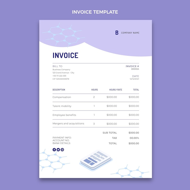 Isometric science invoice