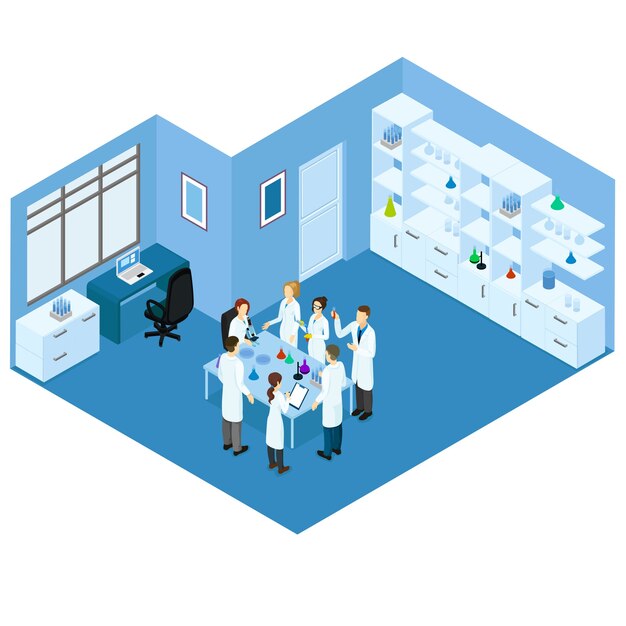 Isometric Science Laboratory Concept