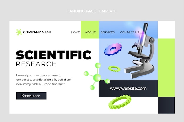 Isometric science landing page