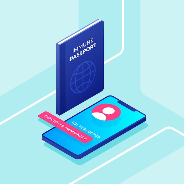 Isometric style health passport