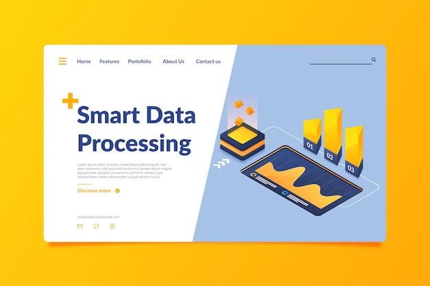 Isometric technology landing page