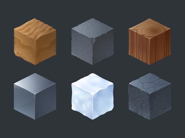 Isometric texture cubes for game