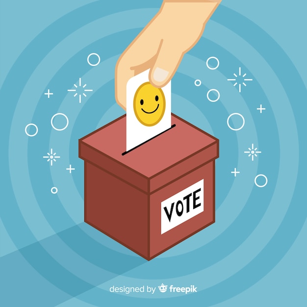 Free Vector isometric view of election box