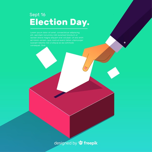 Free Vector isometric view of election box