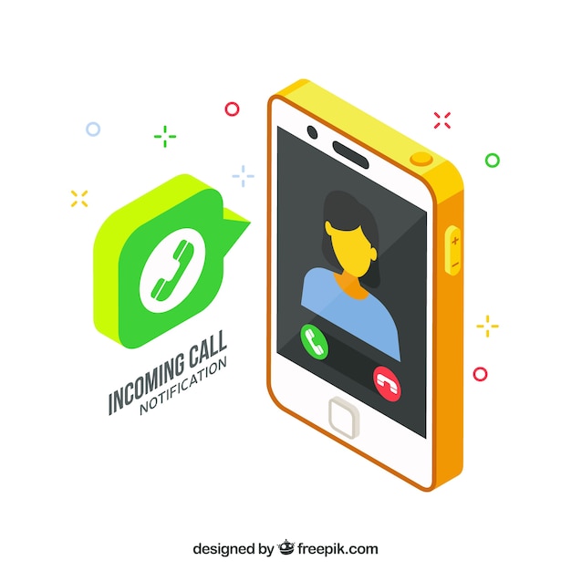 Free Vector isometric view of mobile phone with instagram post