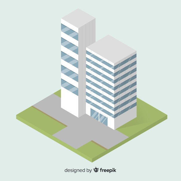 Isometric view of modern office building