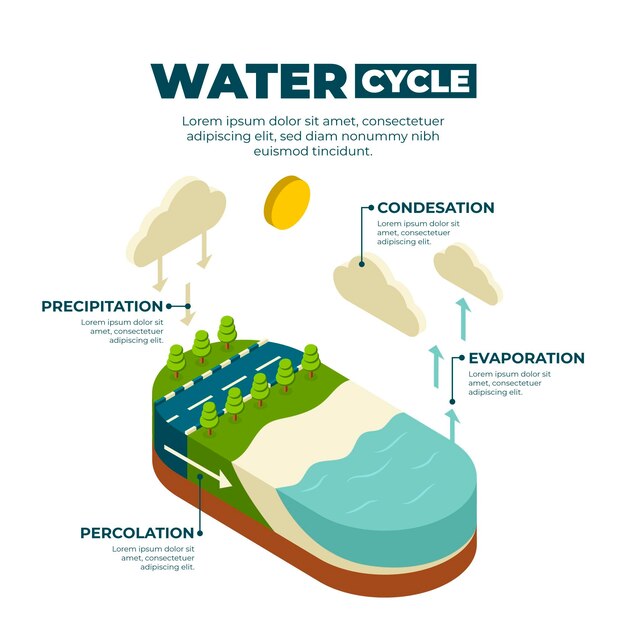 Isometric water cycle information