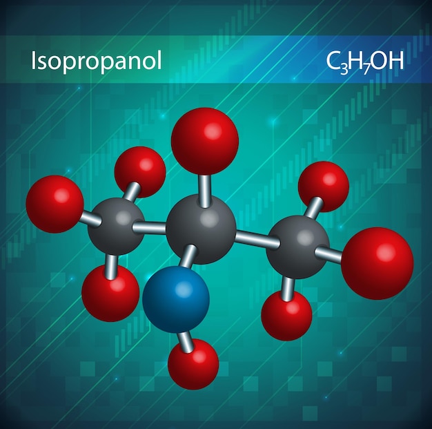 Free Vector isopropanol molecules