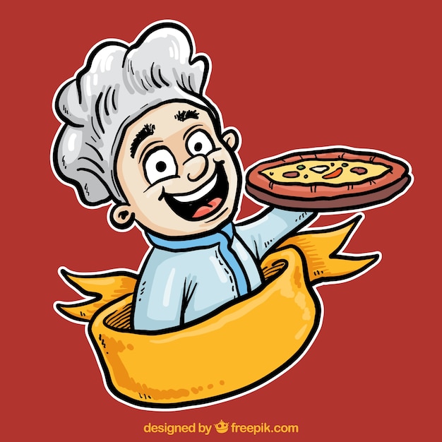 Italian chef illustration