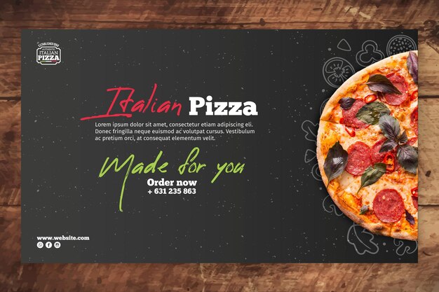 Italian food banner template