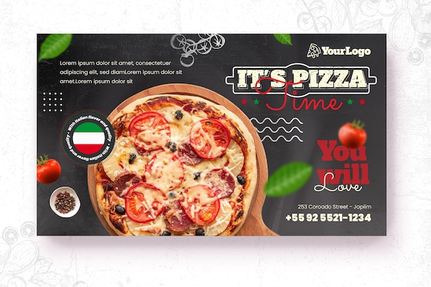 Italian food banner template