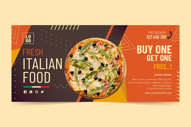 Italian food banner template