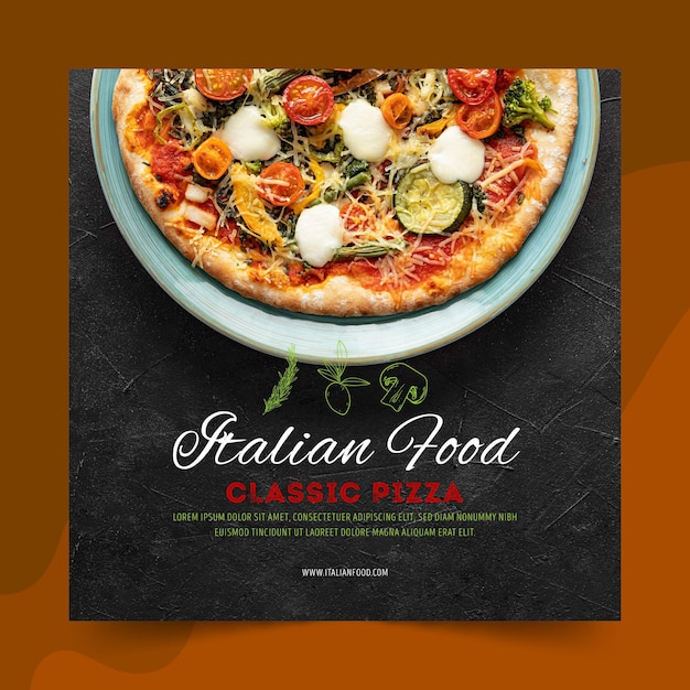 Free Vector italian food flyer template