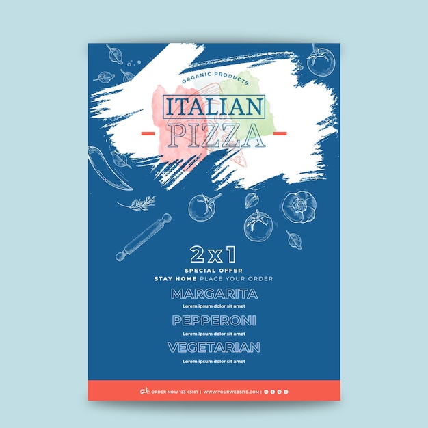 Free Vector italian food poster concept