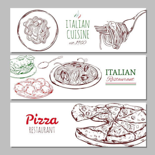 Italian Restaraunt Horizontal Banners