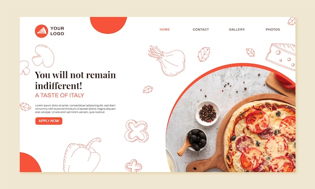 Free Vector italian restaurant template design