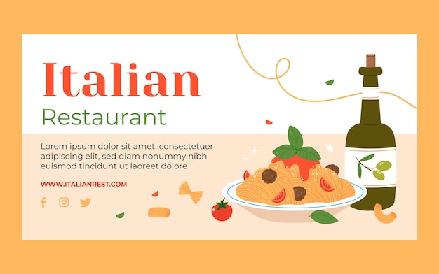 Italian restaurant template design