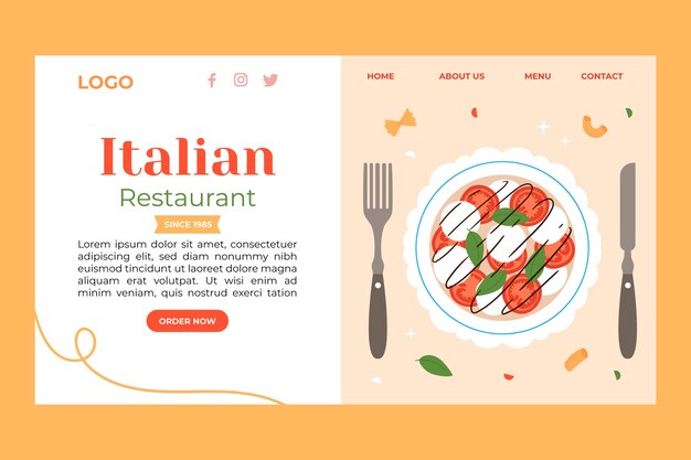 Italian restaurant template design