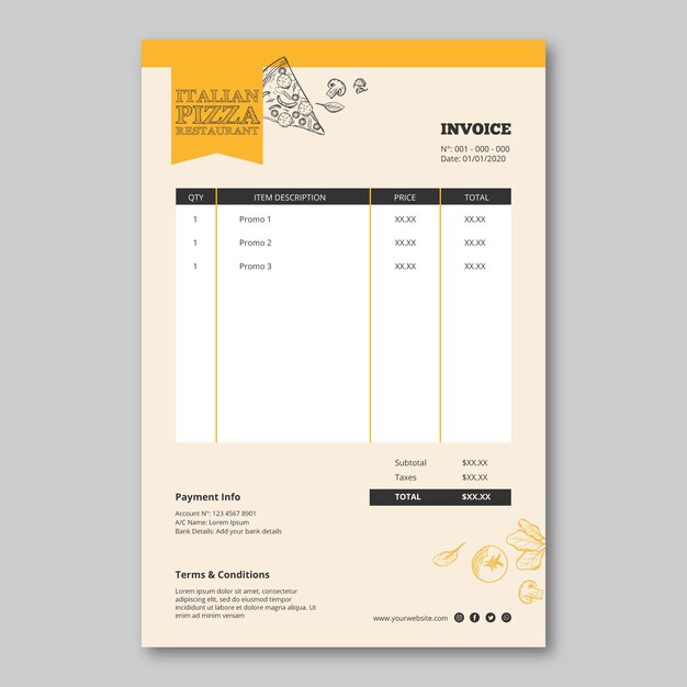 Italian restaurant template flyer design