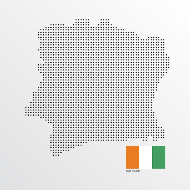 Free Vector ivory coast map design 