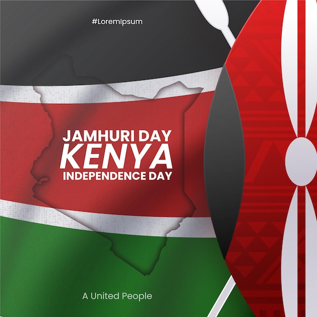 Free Vector jamhuri day event illustrated in realistic style