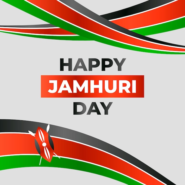 Jamhuri day event realistic ribbon