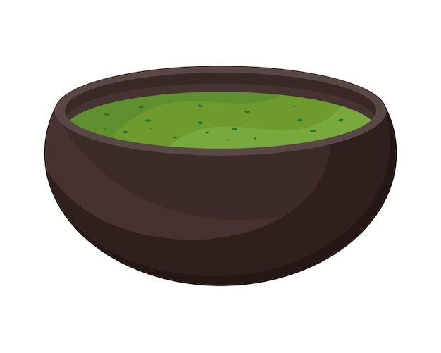 Free Vector japan chawan matcha tea