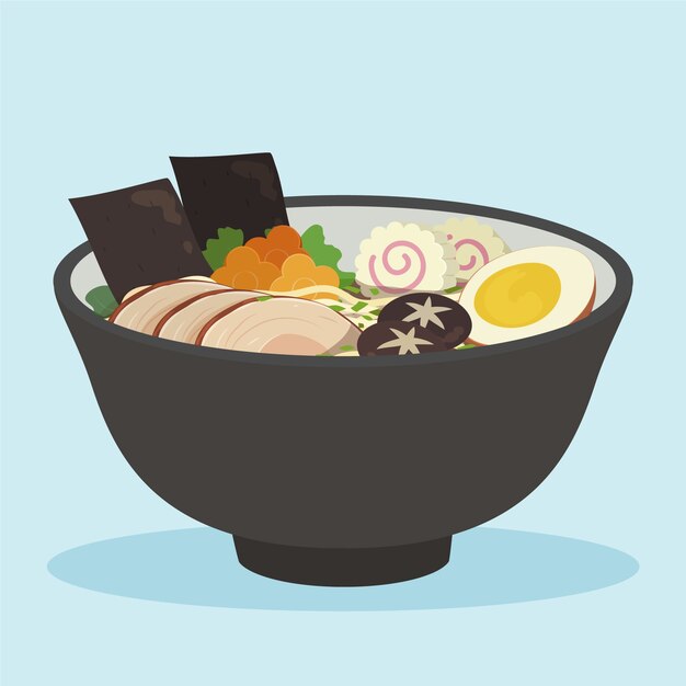 Japan food illustration