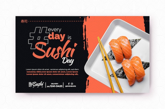 Free Vector japanese restaurant banner template