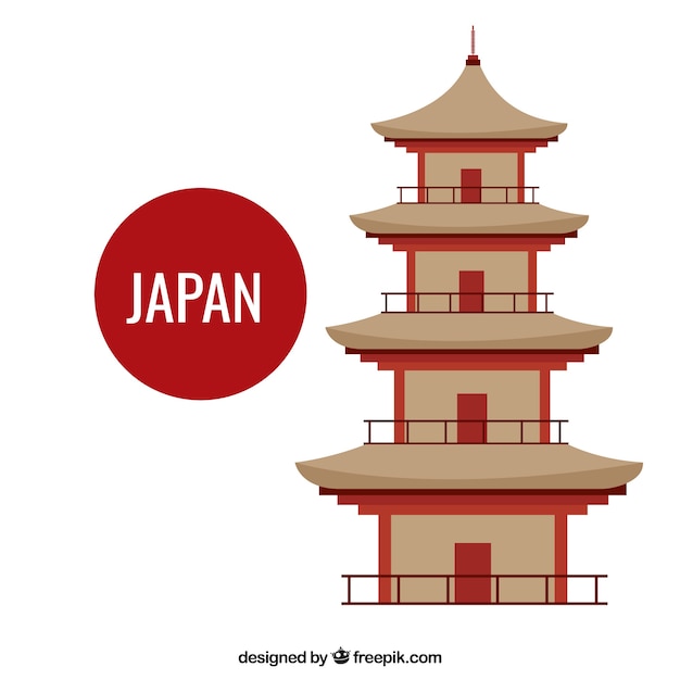 Free Vector japanese temple