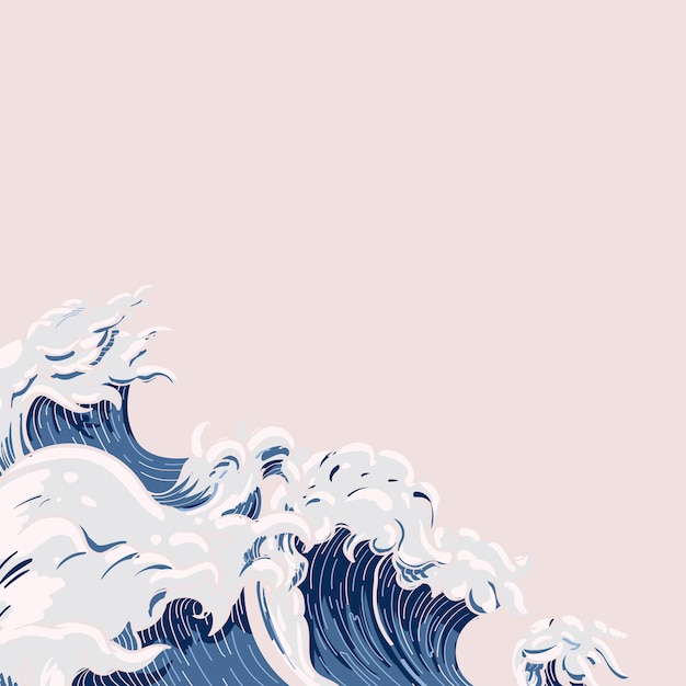 Japanese wave doodle